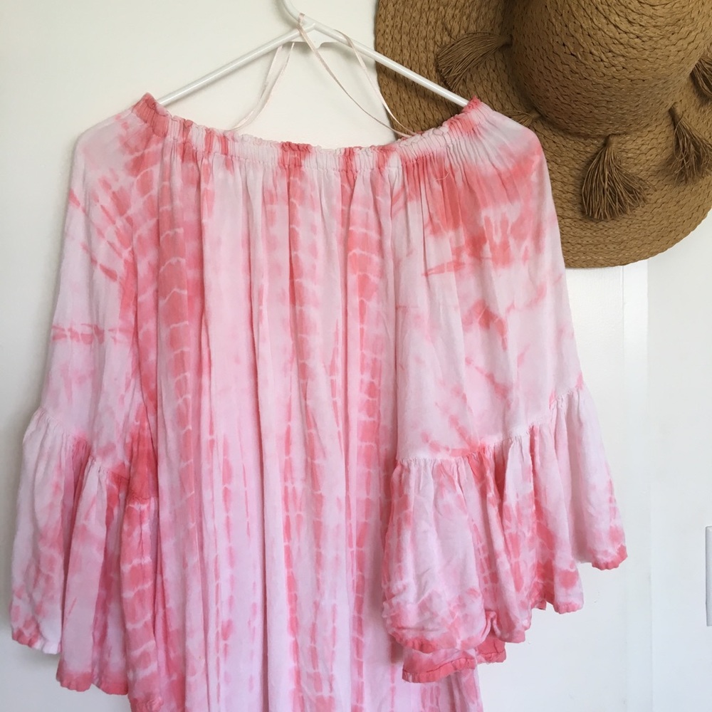 Pink off the shoulder Mini dress or blouse